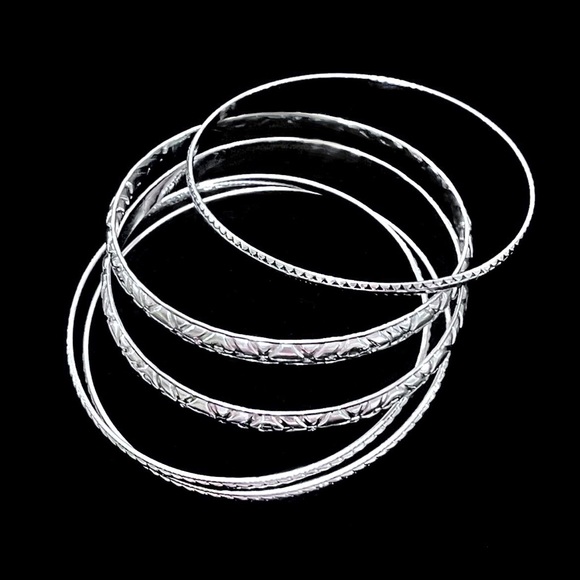 Silver-Toned Bangles - Picture 3 of 6